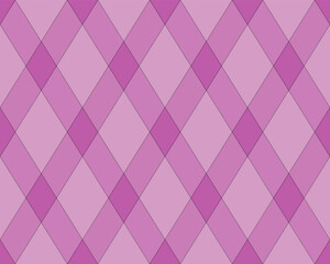 Argyle pattern of geometric rhombus. Harlequin check wallpaper design. Classic diamond shaped textile material for web background, print fabric clothing, sweater, wrapping paper, gift card, invitation