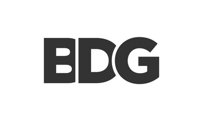 BDG logo design template with strong and modern bold text. Initial based vector logotype featuring simple and minimal typography. Trendy company identity.