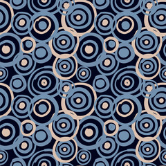 Cute, stylish seamless pattern with hand-drawn doodles. Modern textiles.