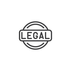 Legal Stamp line icon