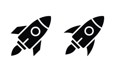 Rocket icon, rocket sign vector