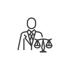 Lawyer line icon
