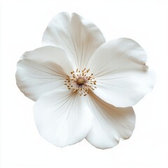 White flower isolated on white background