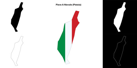 Pieve A Nievole (Tuscany) outline map set