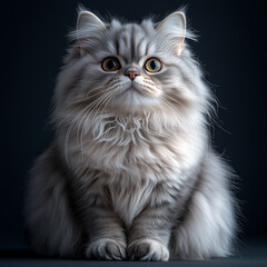 Fluffy Persian Cat Sitting