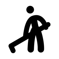 Person dig the field by hoe