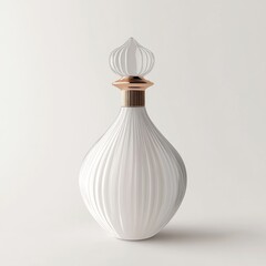 Mock up of minimal elegant perfume bottle. Isolated on white background