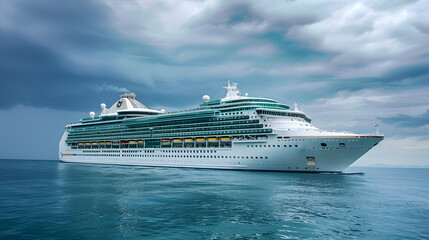 A passenger cruise ship with increased comfort. Neural network AI generated art