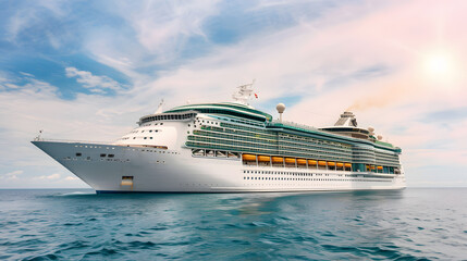 A passenger cruise ship with increased comfort. Neural network AI generated art