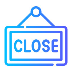 closed sign Line Gradient Icon