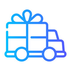 free shipping Line Gradient Icon