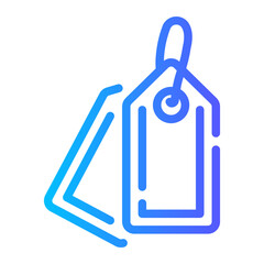 price tag Line Gradient Icon