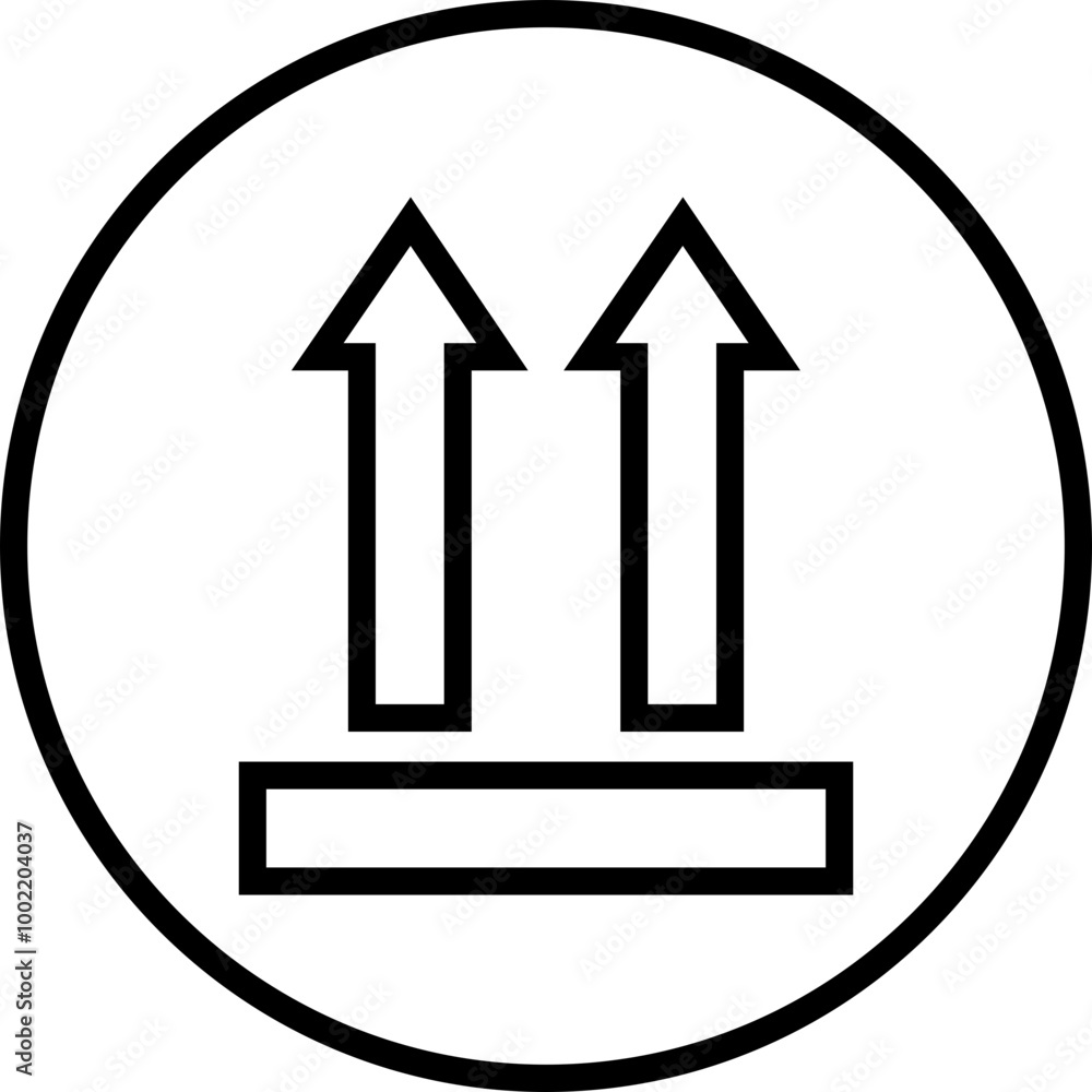 Poster arrow icon in trendy linear style for web design or interface direction symbol isolated on transpare