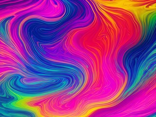 Obraz premium An abstract artwork of flowing liquid-like forms in vibrant colors