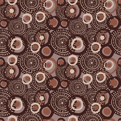 Cute, stylish seamless pattern with hand-drawn doodles. Modern textiles.