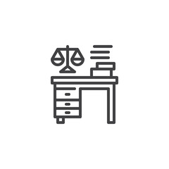Law Office line icon