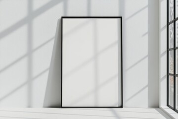 A3 Poster Mockup on White Background created with Generative AI