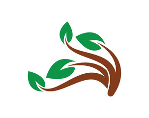 Nature-Inspired Branch and Leaf Logo for Eco-Friendly Brands vector illustration artwork