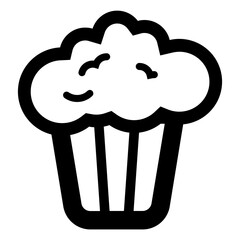 Popcorn bag icon - Outline style