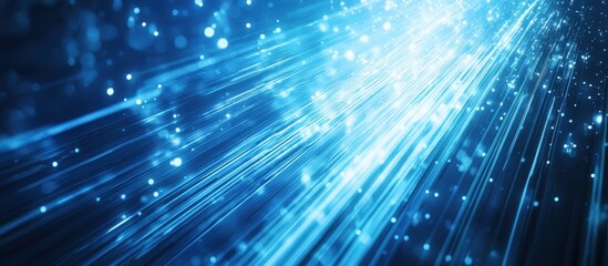 Fototapeta premium Abstract Blue Light Streaks and Sparkles Background for Technology and Futuristic Concepts