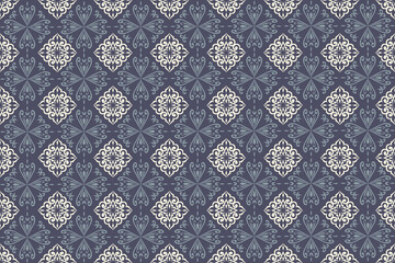 Oreintal Flora Damask Seamless pattern  embroidery, Indian style.  art ornament print.Design for carpet, cover,wallpaper, wrapping, fabric, clothing 