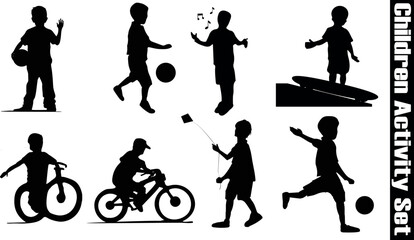 Children Activity silhouette sets
