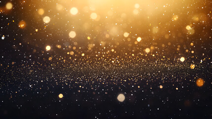 Obraz premium background of abstract glitter lights. gold and black. de focused
