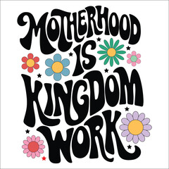 Motherhood is Kingdom Work Shirt, Christian Mom Shirt, Retro Christian Mom T Shirt, Christian Mothers Day Shirt, Bible Shirt