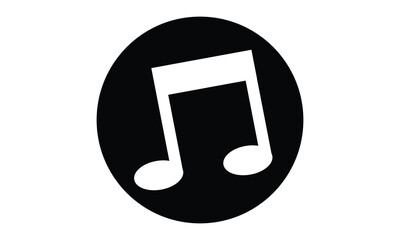 Music icon set. note music icon vector .