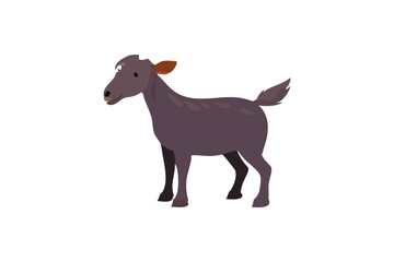 Cute Goat vector art illustration