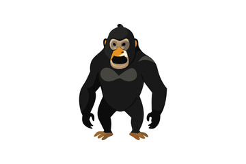  Cute Gorilla vector art illustration