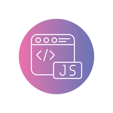 JavaScript vector icon stock illustration