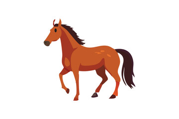Cute Horse vector art illustration