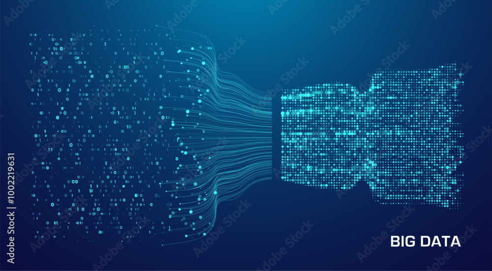 Poster abstract infographics visualization. big data code representation. futuristic network or business an