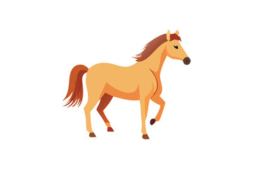 Cute Horse vector art illustration