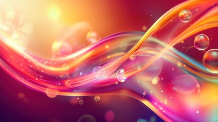 Lively abstract soap bubble background with swirling bold colors and dynamic reflections, perfect for a vibrant design.