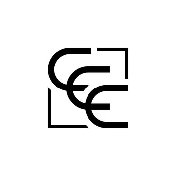 initial three letter ccc  square outline logo