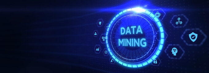 Data mining concept. Business, modern technology, internet and networking concept. 3d illustration