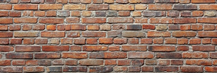 Naklejka premium Photorealistic Red Brick Wall Texture Background