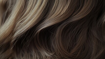 Naklejka premium Close-up of Wavy, Brown and Blonde Hair Texture