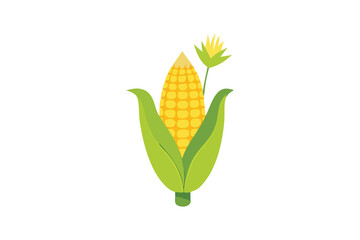  Cute Corn Ash vector art illustration