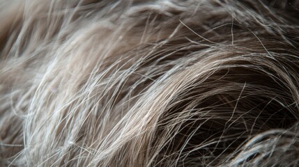 Fototapeta premium Close-up Macro Shot of Light Brown Hair Strands