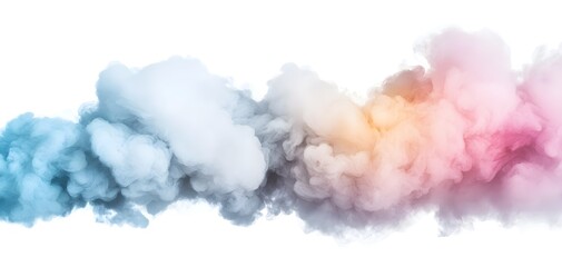 Fototapeta premium The force of a waterfall sending mist into the air, with rainbows visible in the spray