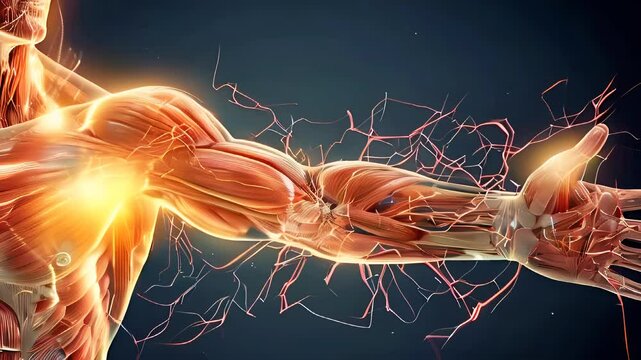 3D Medical Visualization of Left Arm Muscles