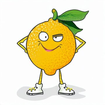 Mr. Lemon. lemon vector illustration video
