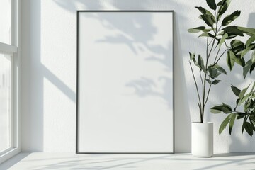 A3 Poster Mockup on White Background created with Generative AI