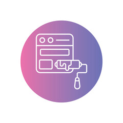 Theme vector icon stock illustration