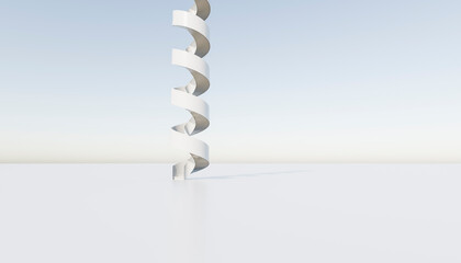 Spiral staircase leading to sky