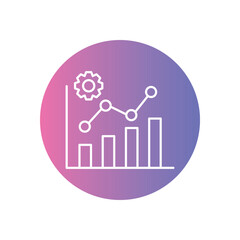 Analytics vector icon stock illustration