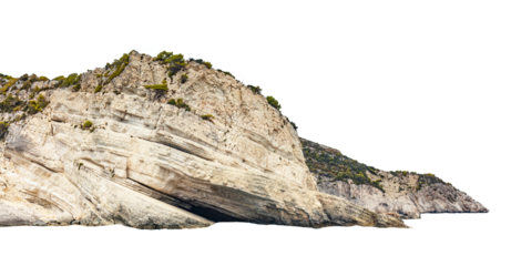 Tall rocky cliff with dense greenery
